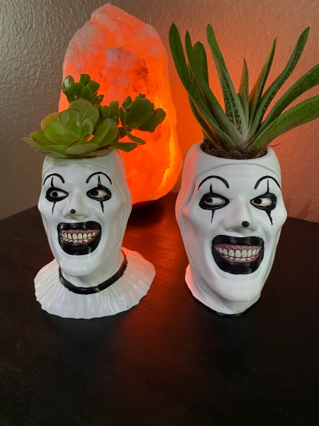 Art the Clown planter - painted