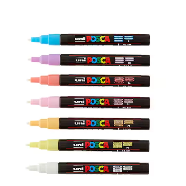 Uni Posca PC-3M Soft Color Fine Tip Marker Set