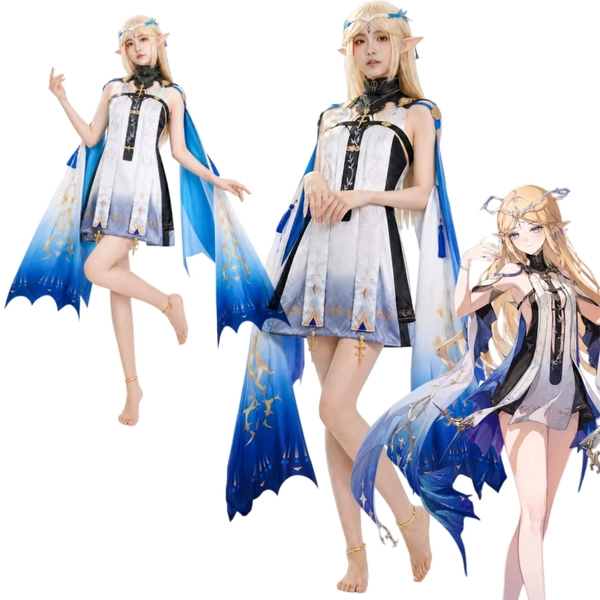 Spiel Wuthering Waves Cartethyia Cosplay Kostüm Damen Sexy Kleid Cantarella Cosplay Perücke - AliExpress