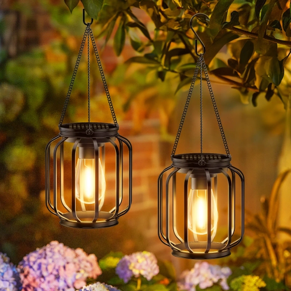13.49" Solar Powered Integrated LED Outdoor Lantern