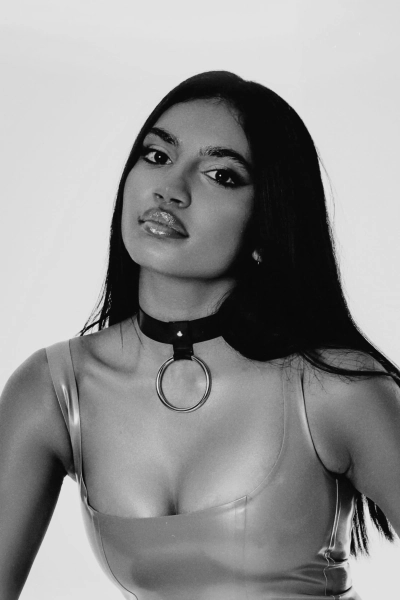 Latex Rubber large O-Ring collar choker in any colour