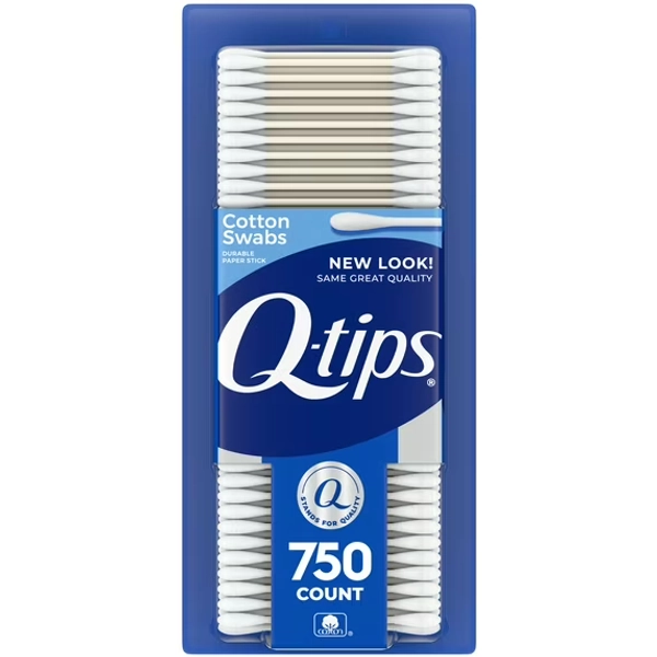 Q-tips Cotton Swabs, Original, For Home, First Aid and Beauty, 100% Cotton, 750 Count