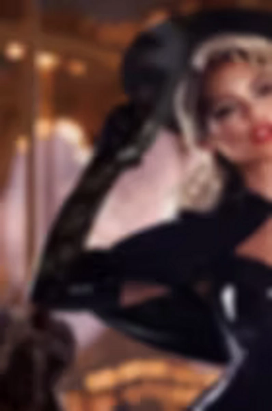 Latex Opera Gloves with Wrist Ruffle 