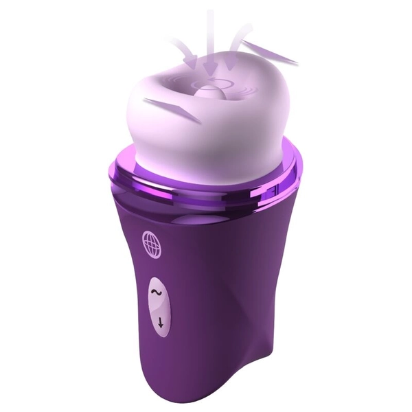 FANTASY FOR HER - LUSH KISS PLUSH PURPLE SUCTION &amp; LICKING CLITORAL STIMULATOR