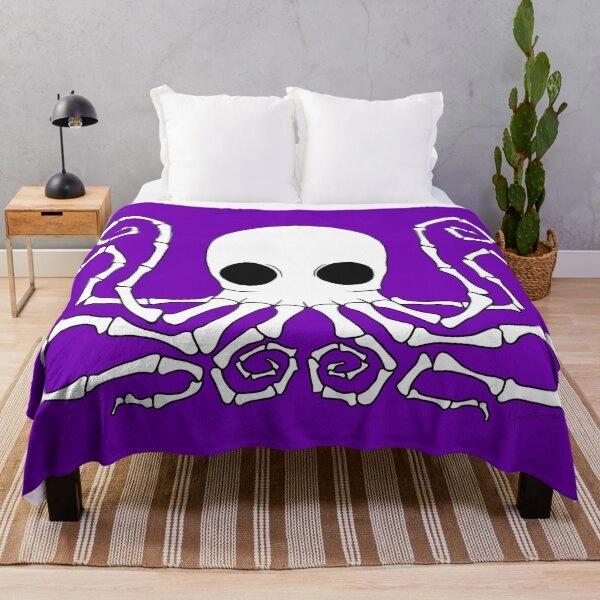 Anatomically Incorrect Octopus (Purple) Throw Blanket