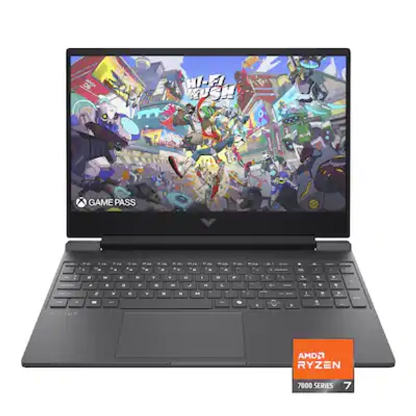 HP - Victus 15.6" 144Hz Full HD Gaming Laptop - AMD Ryzen 7 7445HS 2023 - 16GB Memory - NVIDIA GeForce RTX 4050 - 512GB SSD - Mica Silver