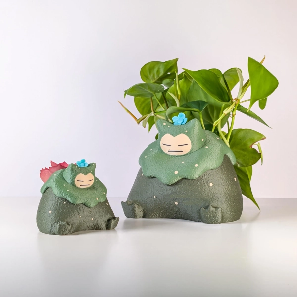 Mosslax Pokopia Planter Pot - Pokémon Decor Fan Art