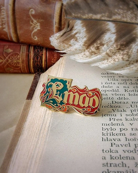LMAO Illuminated Manuscript Meme Medieval Pin 3,5cm - Etsy