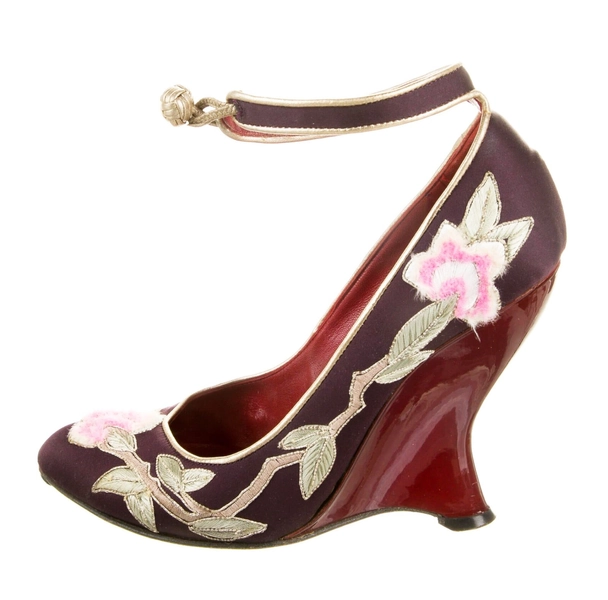 Tom Ford for Yves Saint Laurent F/W 2004 *Opium* Lotus Pumps Shoes 39.5 9.5