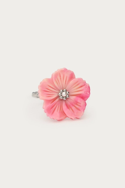 Botanical ring met roze bloem | My Jewellery