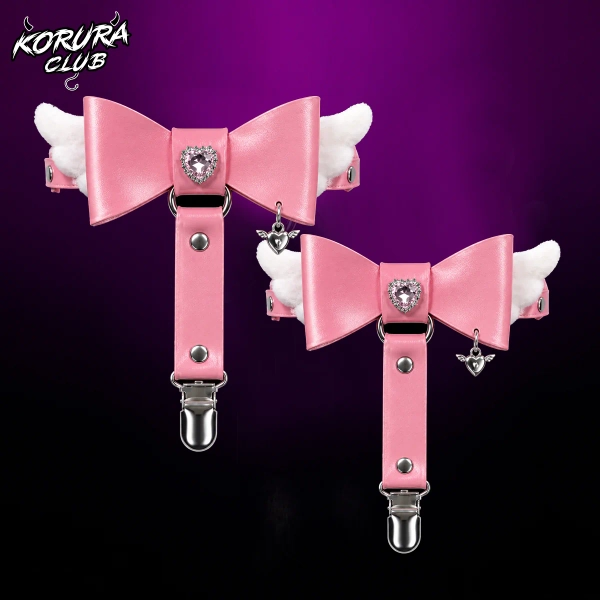 Bow Thigh Garters (BLACK)