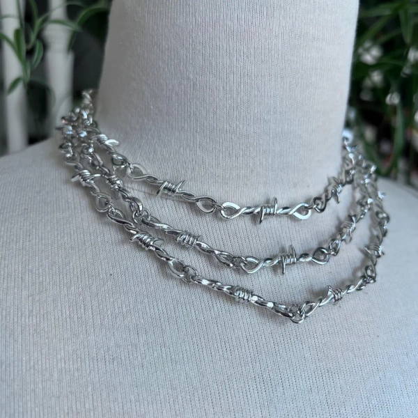Barbed Wire Chunky Retro Streetwear Necklace