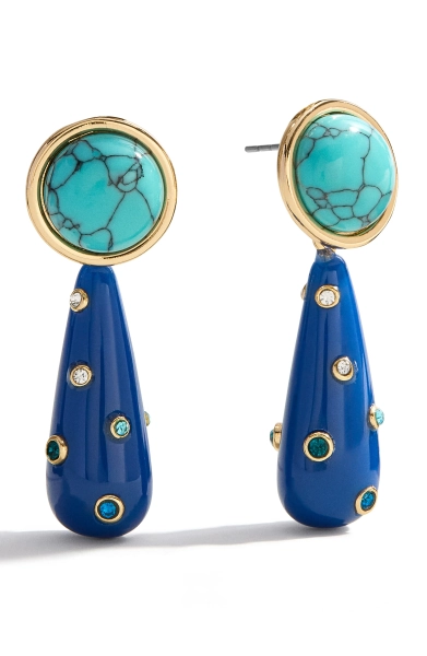 Mia Cubic Zirconia Turquoise Drop Earrings