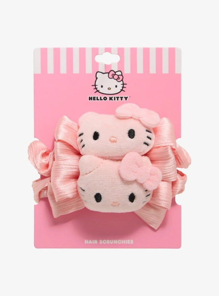 Hello Kitty Pink Plush Scrunchie Set