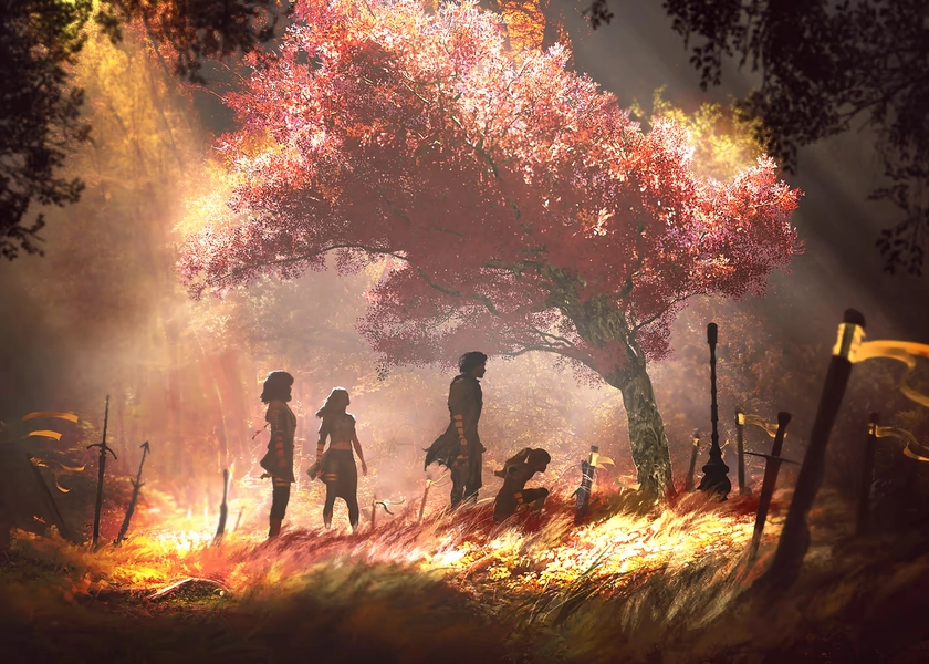 'Sword Graveyard' Poster, picture, metal print, paint by Clair Obscur: Expedition 33 | Displate