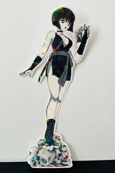 Yura Skull & Bone Anime 5+ inch Vinyl Holographic Sticker