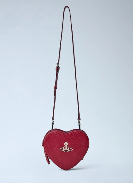 Vivienne Westwood Louise Heart Crossbody Bag - Woman Shoulder Bags Red One Size One Size