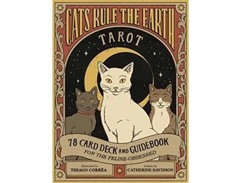 Livro Cats Rule the Earth Tarot de Catherine Davidson