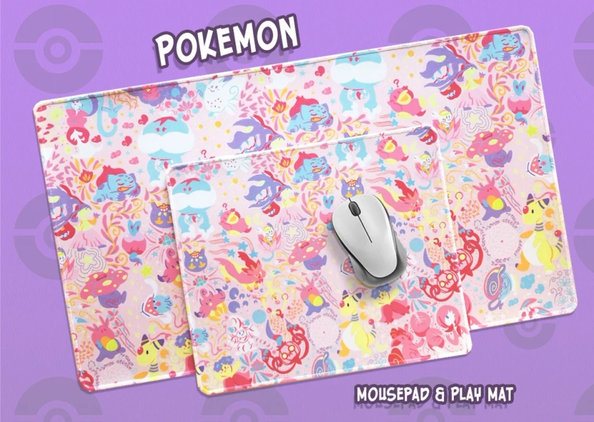 Fairy PINK Pokemon Mousepad and Playmat | Deskmat | Cute Kawaii- Office Desk Decoration - Etsy