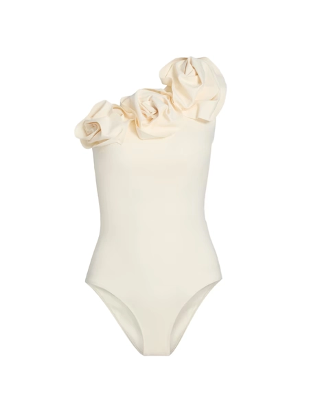 Chiara Boni La Petite Robe Imiria Rosette One-Shoulder One-Piece Swimsuit | Saks Fifth Avenue