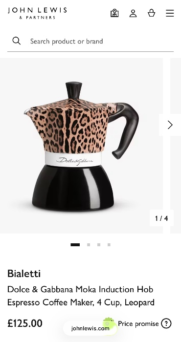 Dolce & Gabbana moka expresso maker 