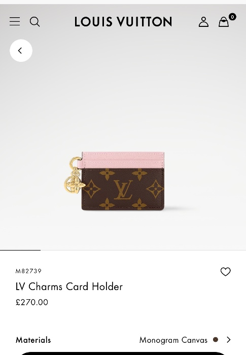 Pink LV Card wallet 💗
