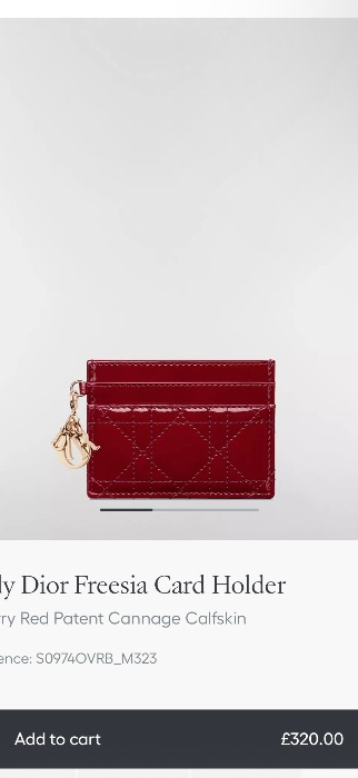 Dior card wallet 