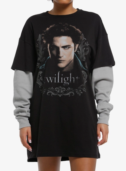 The Twilight Saga Edward Filigree Long-Sleeve T-Shirt Dress
