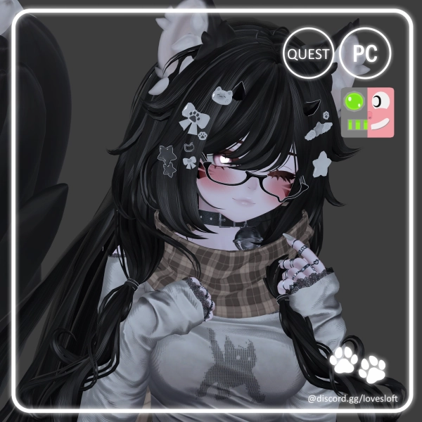 「December」PC, QUEST, VRCFT by lovevrc on Jinxxy