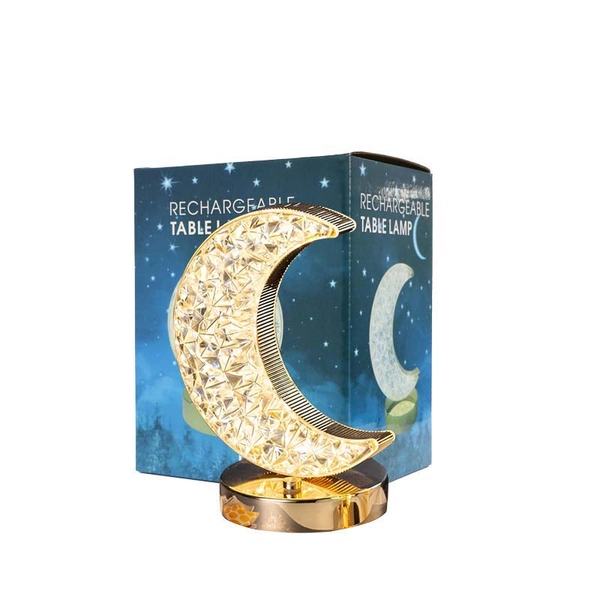 Celestial LED Lamp Moon Star Rechargeable Table Lamp - A