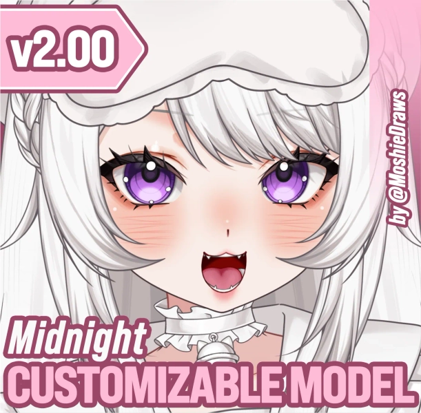 Midnight Customizable VTuber model by Moshie Studio (@MoshieStudio)
