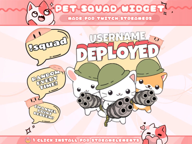 Pet Squad Widget for Twitch