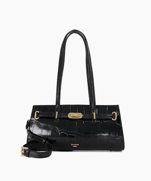 Depend - Black Leather Shoulder Bag 