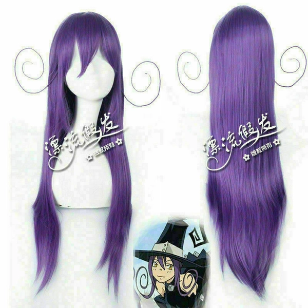 Soul Eater Black cat Blair Purple Cosplay Anime party Wig