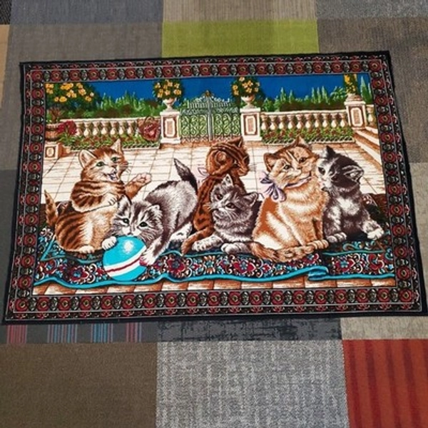 Vintage Cats/Kittens Playing Tapestry Wall Hanging Cotton 55"x39" | eBay