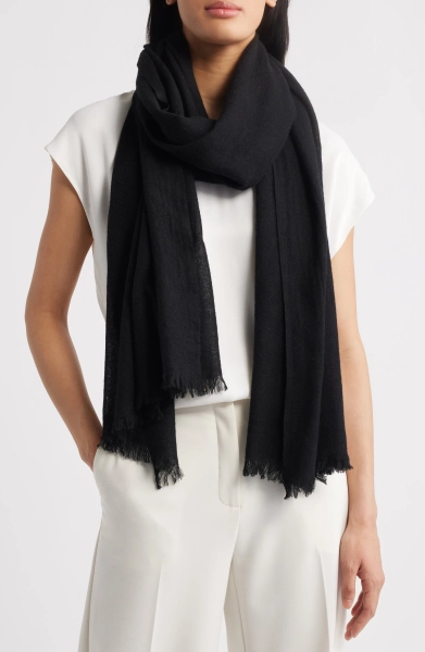 Textured Cashmere Scarf