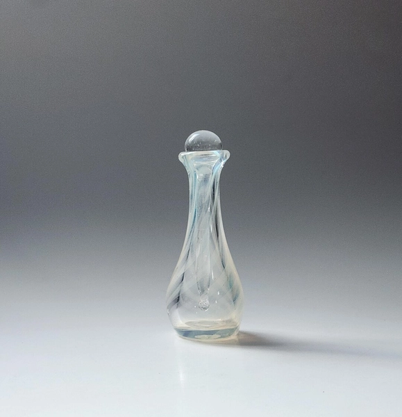 Hand Blown Glass Essential Oil Bottle- Refillable Perfume Vial With Solid Glass Dauber - Etsy