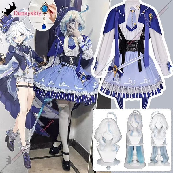 Game Genshin Impact Furina Cosplay (dress version)