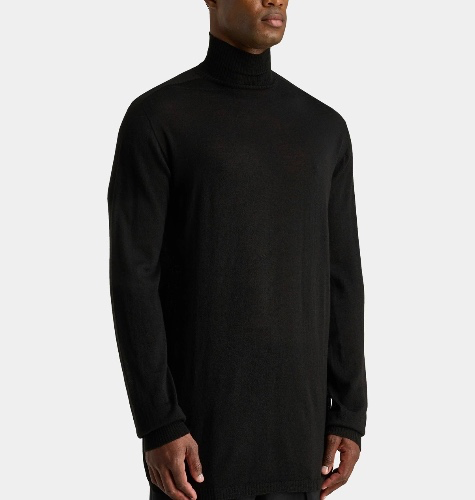 Pull oversize en laine vierge Noir - Rick Owens | Galeries Lafayette