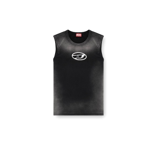 Débardeur délavé avec Oval D bouffant Noir - Diesel | Galeries Lafayette