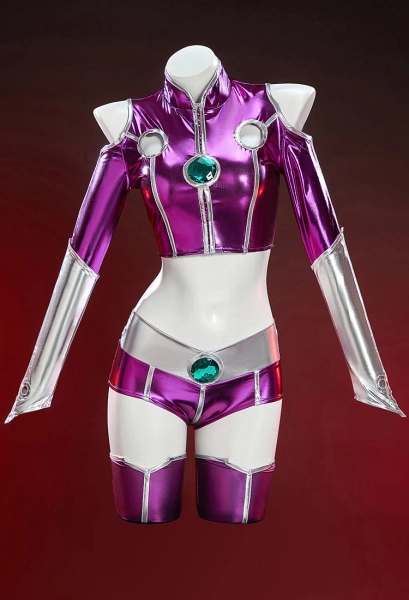 Female Superhero Cosplay Costume Top and Shorts with Stocking Shoes