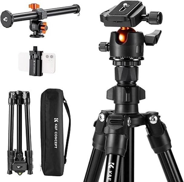 Ultimate 360° Ball Head Tripod with Rotating Arm for Overhead Shots | Perfect for Travel & All Devices ⚡🎥