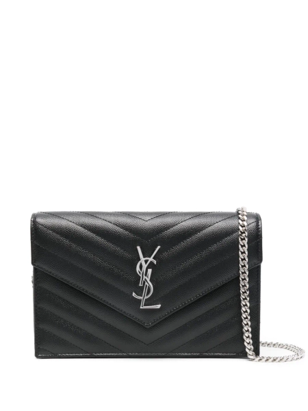 Saint Laurent: Chevron Chain Clutch Bag