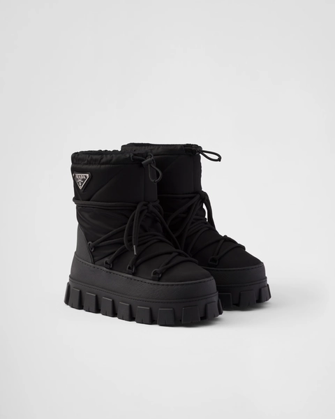 Re-Nylon gabardine après-ski boots