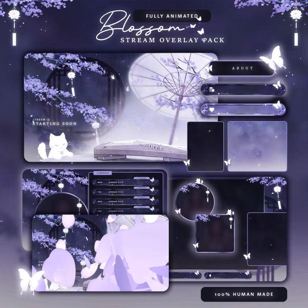 Blossom | Animated Stream Overlay Pack - Etsy Philippines
