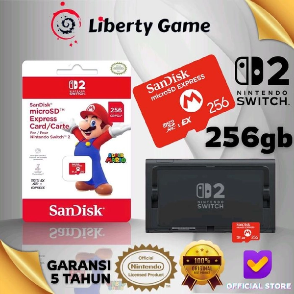 Sandisk 256gb MicroSD Express Mario Edition / Microsd for Nintendo Switch 2