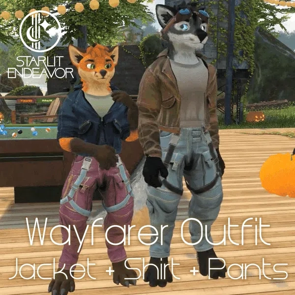 Wayfarer Outfit - Shirt + Jacket + Pants - VRChat Clothing by starlitendeavor on Jinxxy