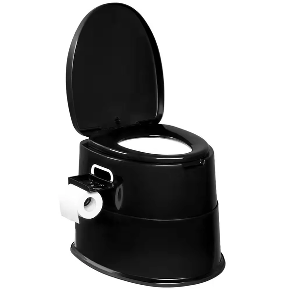VINGLI Portable Toilet, Indoor Outdoor Commode with Detachable Inner Bucket and Removable Paper Holder for Camping