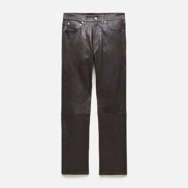 Jesse relaxed-straight pant in leather
