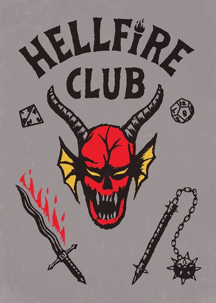 'Hellfire Club' Poster, picture, metal print, paint by Stranger Things Series | Displate
